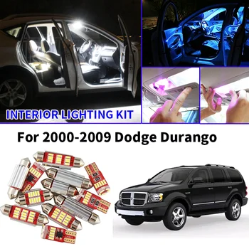 9x Canbus Klaidų, LED Interjero Šviesos Rinkinio Pakuotės 2000-2009 m. Dodge Durango Automobilių Reikmenys Žemėlapis Dome Kamieno Licencijos Šviesos