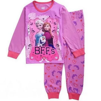 A%A-98 Mados naujų Elsa Anna kūdikis sleepwear drabužių toddlr vaikų berniukų pižamos vaikams pižama Viršūnes + Kelnės homewear apranga rinkinys