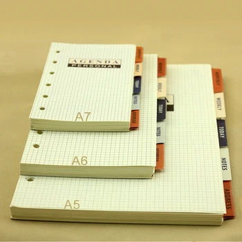 A5 A6 A7 Verslo darbotvarkę organizatorius popieriaus, laiko valdymo tvarkaraštį palaidų lapų korekcijai, Mėnesio Savaitės Šiandien Knyginio Popieriaus