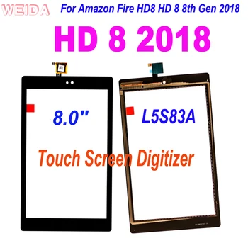 AAA+ Amazon Fire HD8 HD 8 8 Gen 2018 L5S83A Jutiklinis Ekranas skaitmeninis keitiklis Stiklo plokštės, Ekrano Pakeitimo Dalis