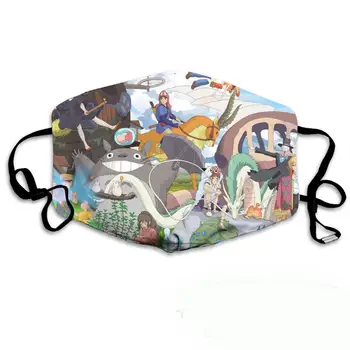 Anime Totoro Studio Ghibli Veido Kaukė 3D Atspausdintas Daugkartinio naudojimo Vėjo apsauga nuo dulkių Kaukės Unisex Suaugusiųjų ir vaikų Veido kaukės KZ-007