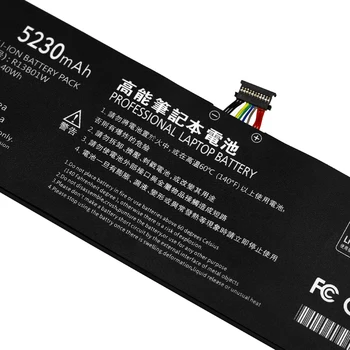 Apexway 7.66 V 5230mAh/40Wh R13B01W R13B02W Nešiojamas Baterija Xiaomi Mi Air 13.3