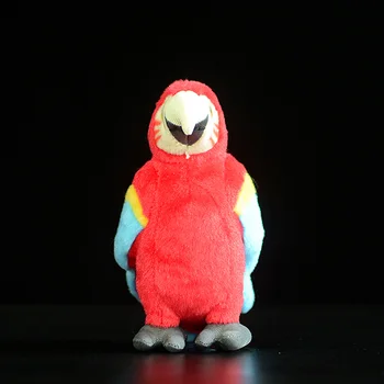 Ara Macao Papūga Vaikai Pliušiniai Žaislai Minkštas Raudonos Macaw Paukščių Modeliavimas Mielas Dovanas Kawaii Tikroviška Iškamšos Lėlių Kolekcija