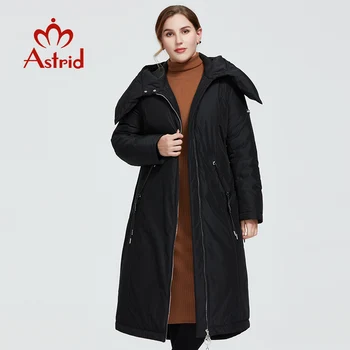 Astrid 2020 Nauji Žieminiai moteriški paltai moterims šiltas ilgas parko mados stora Striukė su gobtuvu didelių dydžių jungiamąją moterų drabužių-3579