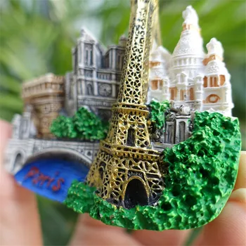 Aukštos Kokybės Pasaulio Kelionių Suvenyrų Paryžiuje, Londone, Šaldytuvas Magnetai 3D Eifelio Bokštas Arc de Triomphe, Magnetiniai Lipdukai Namų Puošybai