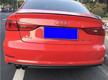 Automobilių ABS Galinis Spoileris Audi A3 S3 Sedanas Uodega Kamieno Sparno Lūpos Juodos Ir Baltos spalvos Aptakas m. m. 2016 m. 2017 m. 2018 m. 2019 m.