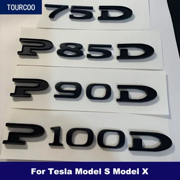 Automobilių Stiliaus Galiniai bagažo skyriaus Tūris Emblema Įklija, Tesla Model S Modelis, X Automobilių Modifikavimo Dekoro Priedai