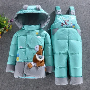 Baby girl drabužiai vaikams žiemos ančių pūkų paltai nustatyti kūdikio lauko drabužiai, kūdikių berniukų striukė, kostiumas striukė kūdikiui atšilimo drabužius