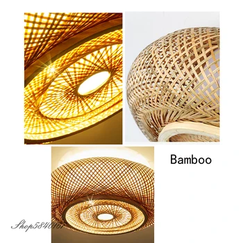 Bambuko Lubų Žiburiai Kambarį Kinų Stiliaus Kabinti Lubų Šviesos Padengti Miegamojo Lubų Lempa, Virtuvės, Namų Dekoro Loft Naujas