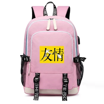 BANANŲ ŽUVŲ Anime Bookbag Didelės Mokyklos Krepšiai Kawaii Moterims, Kuprinės, Pelenai Lynx Oksfordo Kelionės Bagpack USB Nešiojamas Atgal Pack
