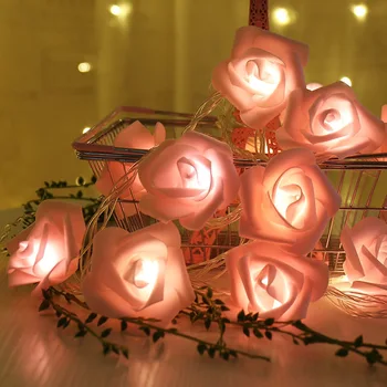 Baterija USB Powered LED String Šviesos Girlianda Valentino Vestuves Namų Rožių Gėlių žibintai apdailos Atostogų apšvietimas
