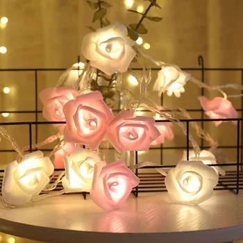 Baterija USB Powered LED String Šviesos Girlianda Valentino Vestuves Namų Rožių Gėlių žibintai apdailos Atostogų apšvietimas