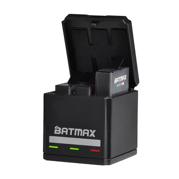 Batmax Už GoPro 5 6 7 Baterija akku+USB Triple įkroviklis, dėžutė su C Tipo uosto GoPro7 Gopro 6 5 Gopro 8 Veiksmo Kameros
