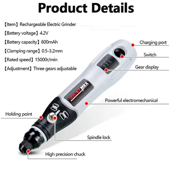 Belaidžiu Rotacinis Įrankis USB Medienos Graviravimas Pen 