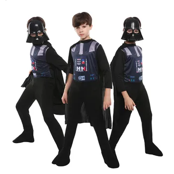 Berniukai Star Vaidmenį Karo Vader Žaisti Kostiumai Vaikams Anakin Apsiaustu Ir Gobtuvu Kostiumai Mergaitėms Pilka Cosplay Nustatyti Storm Trooper Riteris Drabužiai