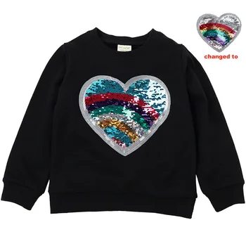 Berniukai Sweatershirts Medvilnės Vaikų Širdies formos Long sleeve T-Shirt Su China Grįžtamasis China Viršūnes Mergaičių Vaikai Balta 