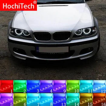BMW 3 5 7 E36 E38 E39 E46 projektorių Priedai Žibintų Įvairių spalvų RGB LED Angel Eyes Halo Žiedas Akių DRL RF Nuotolinio Valdymo