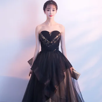Chalatas De Soiree 2020 M. Moteris seksuali juoda Stebėjimo Vakaro Suknelės Elegantiškas Blizgančiais siuvinėjimo Šalies prom chalatai kilnus ilgai Priimančiosios Suknelė