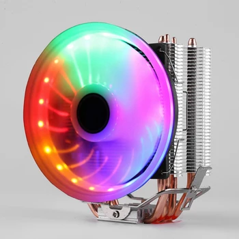 CPU Radiatoriaus 4 Šilumos Vamzdžio Vieno Bokšto Tris-Pin su Lempa Aušinimo Ventiliatorius Išjungti Kompiuterį CPU Ventiliatorius AMD