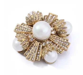 CSxjd Prabanga sagės papuošalai Išskirtinį atmosferos perlas su karoliukais sagė