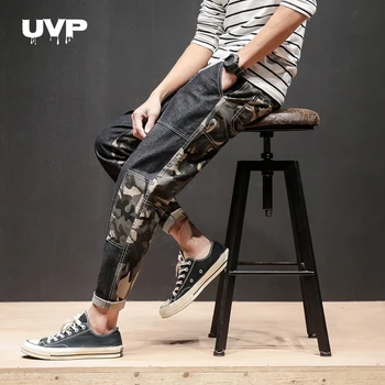 Derliaus vyriškos Kelnės Haremo Kamufliažas Japonijos Streetwear Krovinių Kelnės Hip-Hop Kišenė Elastinga Juosmens Kelnės Vyriškos Kelnės Kratinys