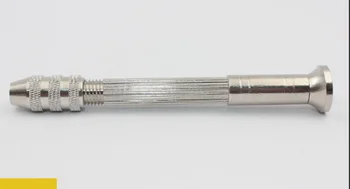 Dhl 100set Mikro Aliuminio, rankinis Grąžtas su Keyless Chuck +5 Vnt greitapjovio Plieno Twist Drill Bit Medienos apdirbimo Įrankis