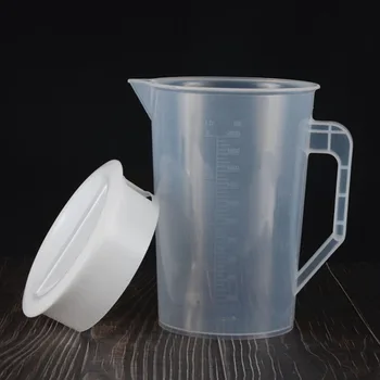 Didelės talpos 5000ml matavimo plastiko matavimo puodelis su dangteliu, su plastiko šalto virdulys sulčių ąsotis 3