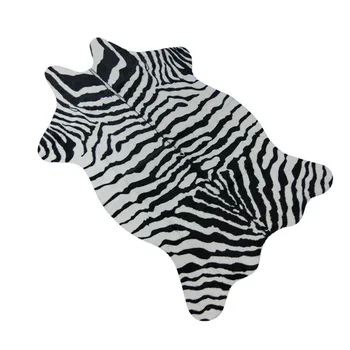 Dirbtinė Karvės Odos Grindų Kilimėlis Miegamasis Zebra Print Namų Ūkio Kilimas Spausdinimo Latekso Anti Slip Pad Užsakymą Kilimėlis, Miegamajame Kiliminė Danga