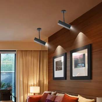 Downlight prožektorius LED sukasi paviršiaus įrengimas COB 3w 5w7w10W12W meno fone, sienų lubų lempa vietoje šviesos šeimos parduotuvė