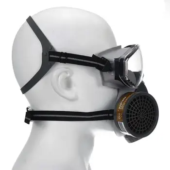 Dujų Kaukė Su Filtrais Nuo Dulkių Dažymo Purškimo Rūkymas Daugkartinio Naudojimo Plaunamas Apsaugos Respiratorius