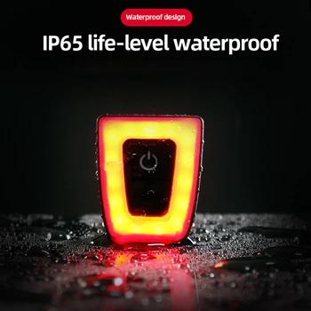 Dviračių užpakalinis žibintas USB Mokamas Galinis Žibintas XPI5 Vandeniui Saugos Atšilimo Flasher Sporto Lauko Dviračių Įkrauti Atgal Užpakaliniai Žibintai