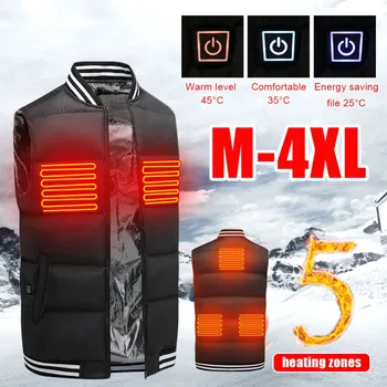 Elektra Šildomas Liemenę galima Skalbti USB Įkrovimo Šildomos Drabužių Žiemos Slidinėjimo Žygiai Stovykla куртка с подогревом veste chauffante