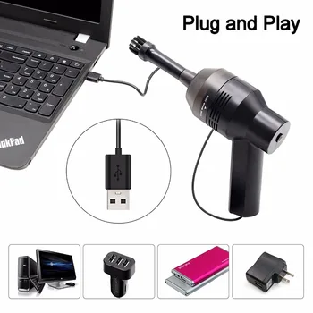 Elektros Nešiojamas USB Mini Dulkių siurblys Skirtas KOMPIUTERIO Klaviatūros, TELEVIZORIUS, Palydovinė Dėžės, DVD, Virtuvė, Viryklė, Kepimo viršuje ir kt. (USB jungtis)