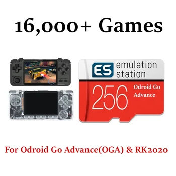 Emuliacija Stotis 256G Pilnai Pakrautas Micro SD Kortelė Odroid Eiti iš Anksto OGA V2.0 16,000+ Žaidimai Arcade Mame ir kt. 
