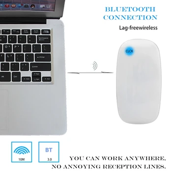 Ergonomiškas Slim Lanko Bluetooth Paspauskite Pele Wireless Magic Mouse Optical-Ultra Plonas Pelėms 