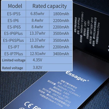 Essager Bateriją, Skirta iPhone 6 5S 6S 5C 7 8 Plus X Xs Max Xr 6Plus Originalus, Didelės Talpos Bateria Pakeitimo Batterie Už iPhone6