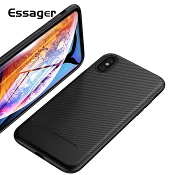 Essager Prabanga Telefono dėklas Skirtas iPhone XS Max XR X 10 8 7 6 6S S Plius Coque Minkštos TPU Galinį Dangtelį iphone Xsmax 8plus 7plus Funda