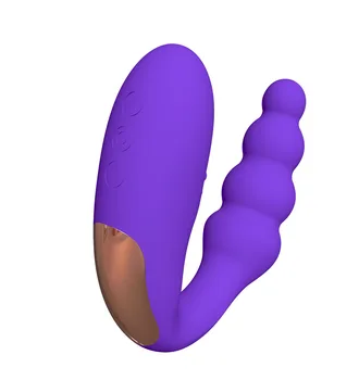 FAAK U Formos dvigubo galvos purtymas vibratorius silikono granulių butt plug pora sekso žaislai vyrų prostatos massager clit skatinti