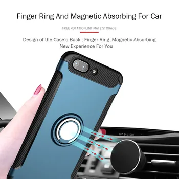 Fintorp Atveju OnePlus 5 5T Atvejais Piršto Žiedą, Automobilių Magnetas Stovi apsauginis Dangtis Vieną Plius 5 5T Apima Atveju Bamperis Funda