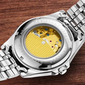 FNGEEN Mechaniniai Laikrodžiai Vyrams Hodinky Plieno 30M atsparus Vandeniui Automatinis laikrodis Vyrų Skeletas Riešo Žiūrėti Laikrodis Žmogus, Mechaninė Žiūrėti