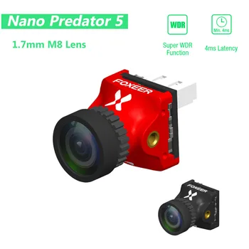 Foxeer Predator 5 Lenktynių 1000tvl 1,7 mm M8 Objektyvas 4ms Latency Super WDR Drone Kamera FPV Kamera Nano Predator 5 RC Dalys, Acc