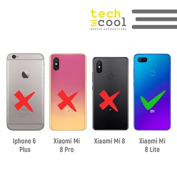 FunnyTech®Silikono Atveju Xiaomi Mi 8 Lite l pet aš myliu čihuahua mėlynas fonas
