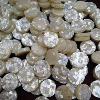 Gamtos Motina Pearl Shell Granules Moterys, Mix-Spalvos Mozaikos Round Square Seashell Karoliukų, Skirta 