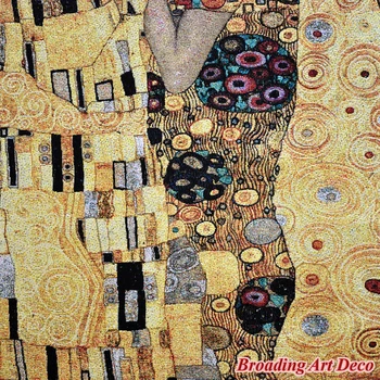 Gustavo Klimto Bučinys (Aukso) Gobelenas Sienos Kabo Žakardo Pynimo Gobeleno Namų Tekstilės Meno Apdailos Aubusson Medvilnė