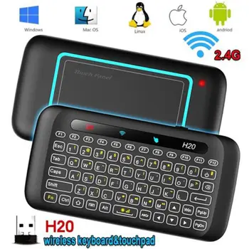 H20 Mini 2.4 G Bevielio Mini Smart Klaviatūra, Touchpad Klaviatūra PC Smart Nuotolinio Valdymo TELEVIZIJA, Telefonas, JK