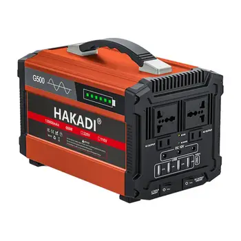 HAKADI G500 Nešiojami Saulės Generatorius Keitiklis USB Lauko Energijos Saugojimo LCD Ekranas 110V, 220V AC DC Pure Sine Wave