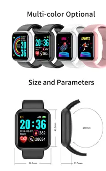 I5 smart Žiūrėti Pedometer Muzikos Valdymo Kelis Ratukus, Širdies ritmo Fitneso smartwatch Moterų Android VS B57 Smart Žiūrėti 
