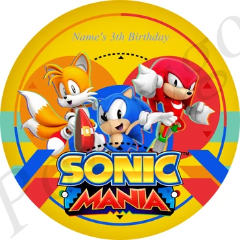 Individualų Asmeninį Sonic ir Manija Lipdukas Malonių Dovanų Gimtadienio Dekoracijas Vaikų Šalis Tiekia Saldainiai Baras Baby Shower