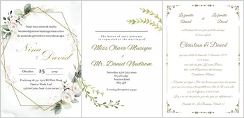 Individualų kvietimą kortelės spausdinimo vestuves kvietimą šablonai asmeninį dizainą, 50pcs