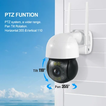 INQMEGA 3MP HD PTZ IP Kamera Lauko Automatinė Stebėjimo Spalvotas Naktinis Matymas WiFi Saugumo Priežiūros Garso Nepraleidžiantį